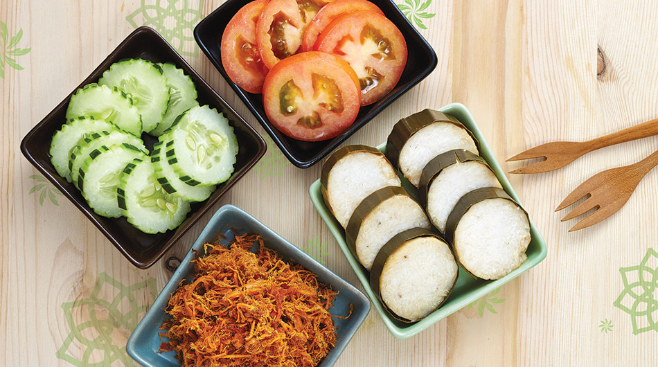 Chicken Serunding / Floss with Rice Cakes