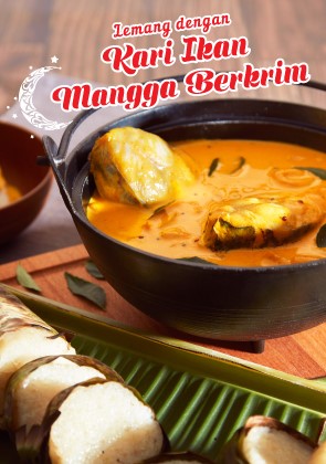 Lemang dengan Kari Ikan Mangga Berkrim