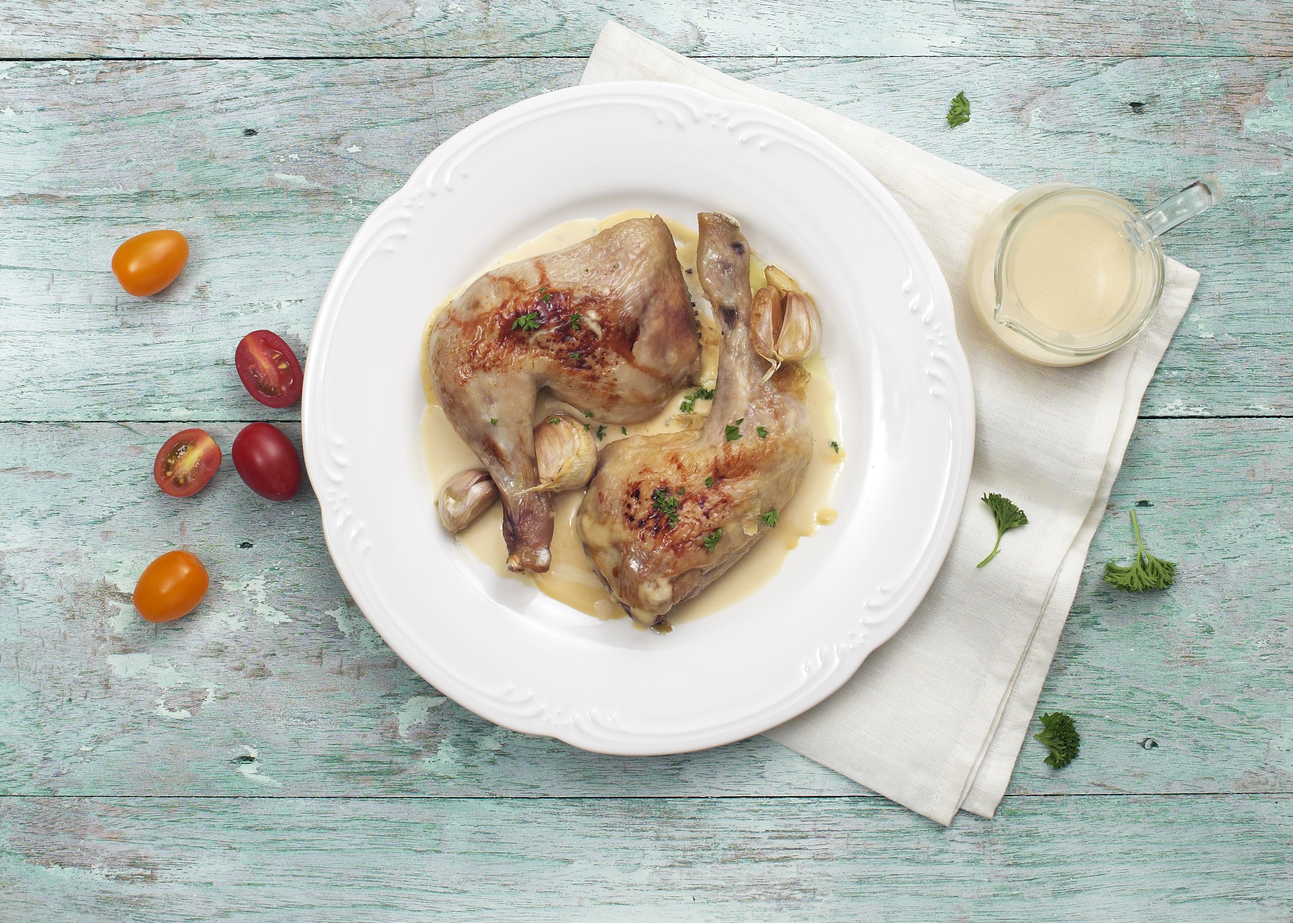 Roasted Chicken Drumstick with Garlic