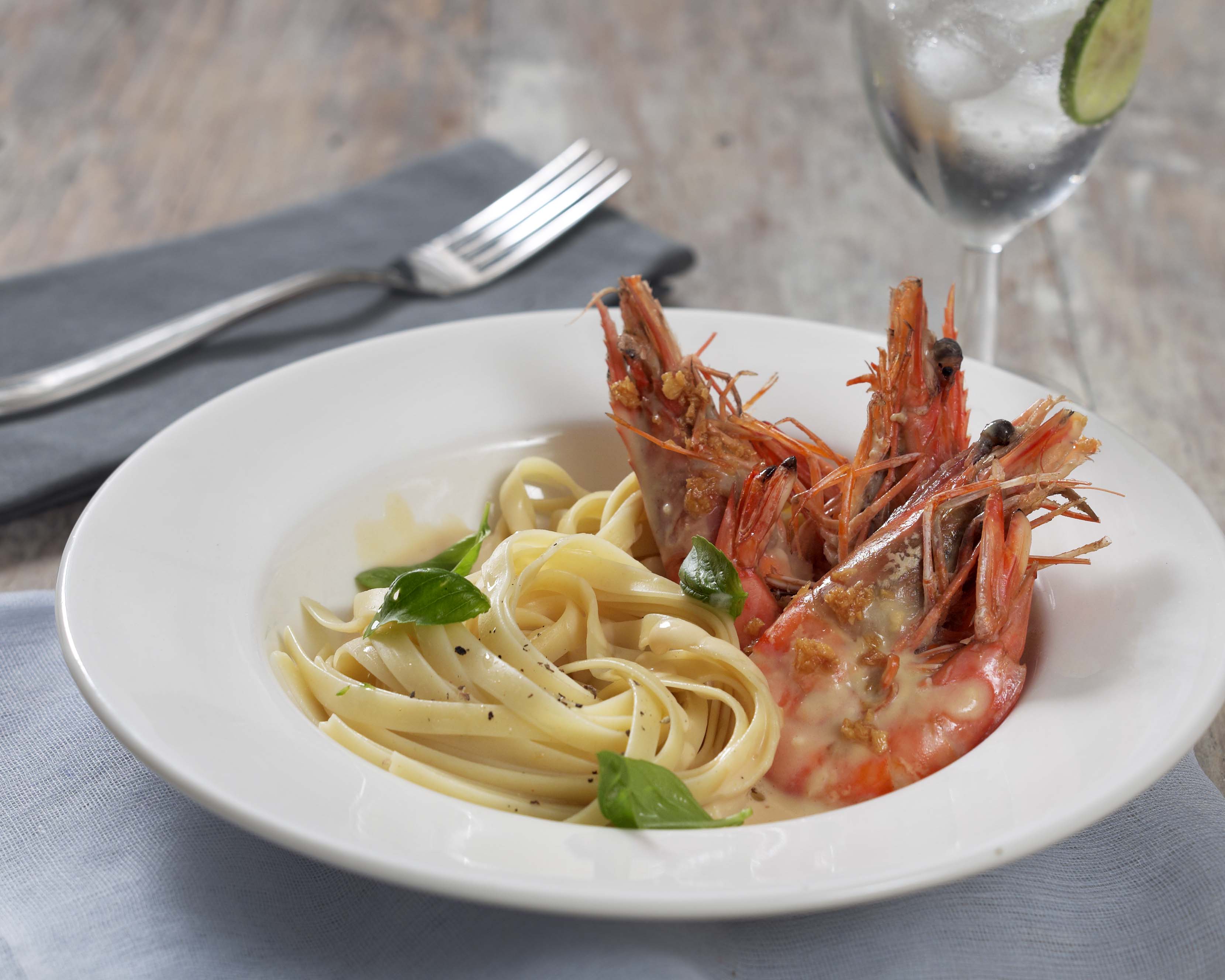 Garlic prawns
